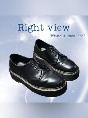 Dr. Martens Black Leather with Yellow Welt Stitching